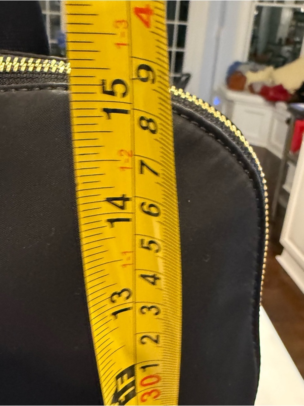 Michael Kors Backpack Polly Slim Zip Black Nylon Gold Hardware NWT 30S9GP5B8C - Picture 9 of 13